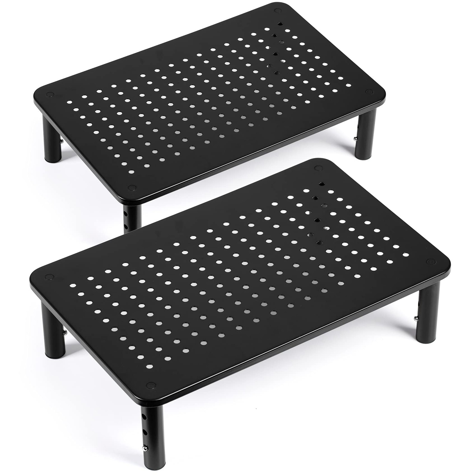 TV/Monitor Riser Desktop Stand, Flat Screen, Sturdy Metal Laptop Computer She...