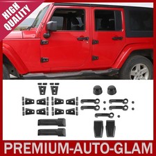 48x Door Hood Tailgate Hinge Cover Trim Full Kit Decor For Jeep Wrangler Jk07-18