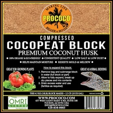 Prococo Compressed CocoPeat Bearded Dragon Crested Gecko Reptile Lizard Snake...