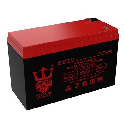 Neptune 12V 7.2AH F1 SLA Battery Replacement for Leoch DJW12-7.2