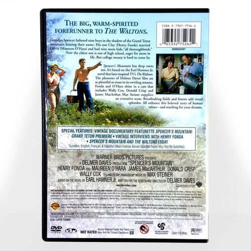 Spencer's Mountain (DVD, 1963, Widescreen) Henry Fonda Maureen O'Hara - Foto 2 di 3