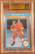 1979 O-Pee-Chee #334 Curt Bennett Flames Hockey Card BVG 9.5 Gem Mint POP 1