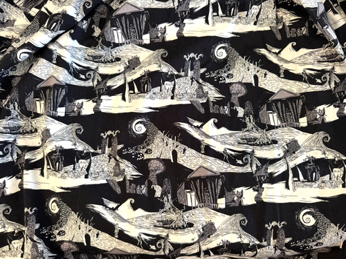 Disney Women's Nightmare Before Christmas Gathered Skirt ~ Size 2X ~ Has Pockets - Picture 2 of 5