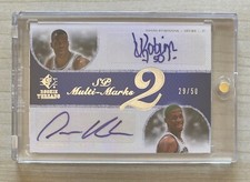 2007-08 UD SP Rookie Threads 29/50 DUAL AUTO DAVID ROBINSON DENNIS RODMAN SPURS 