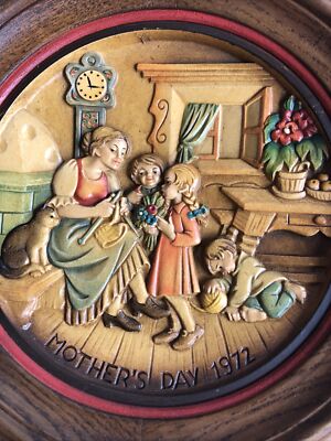 アンリ人形 ビンテージ1980年Mother's Day木製プレート！可愛い！