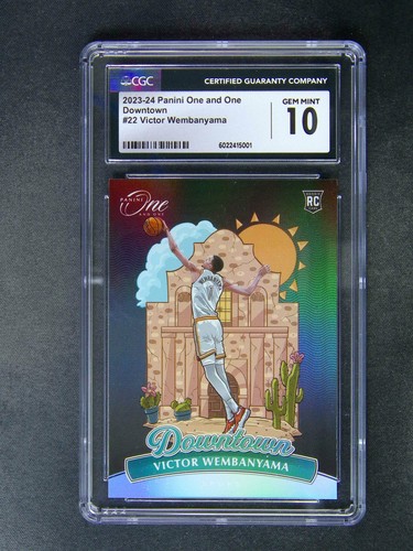 2023-24 Panini One And One Victor Wembanyama #22 RC Rookie Downtown SSP CGC 10