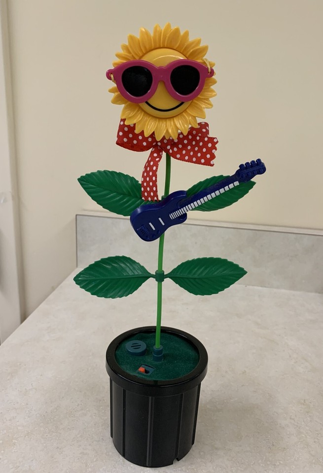 Vtg (80s) TAKARA Rock'n Flowers in box Sunflower blue guitar pink