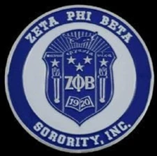 Zeta Phi Beta Sorority Crest Car Emblem- New!