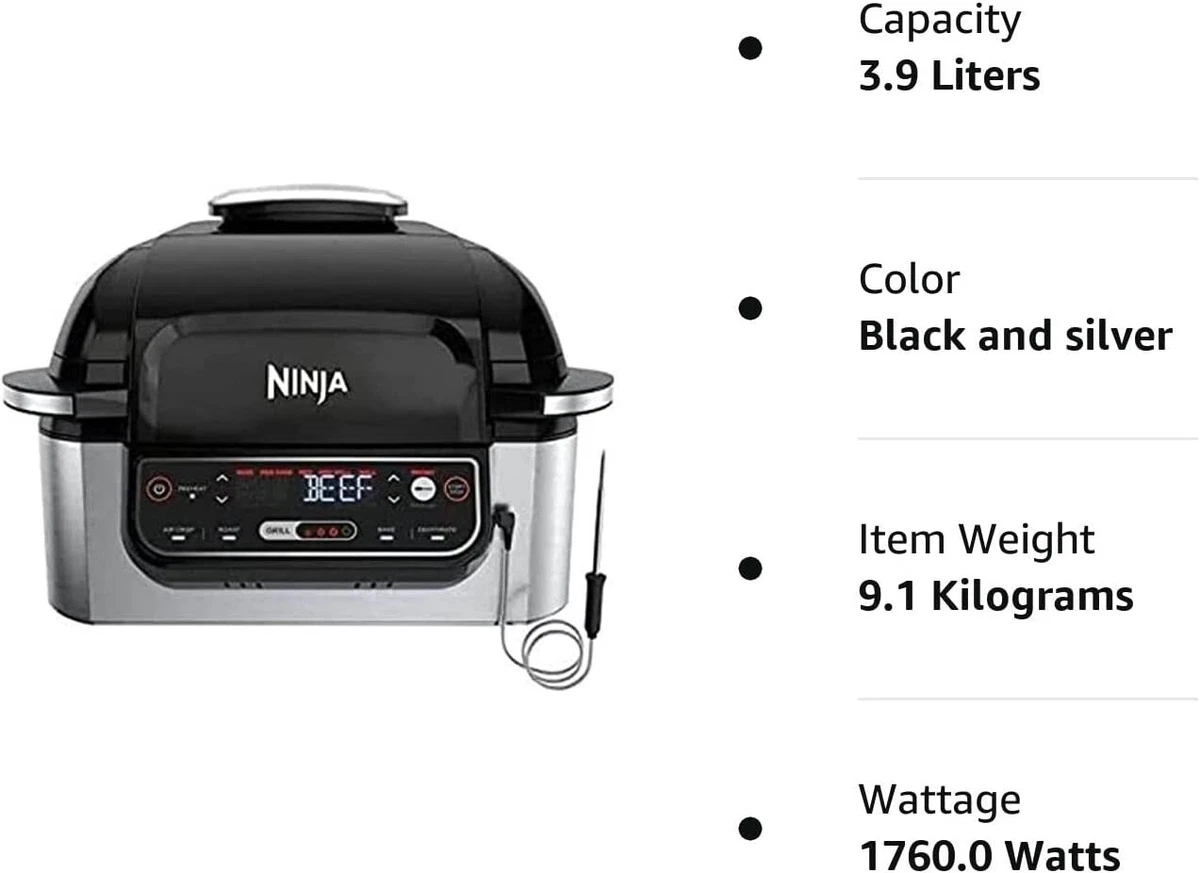 Ninja Foodi 5-in-1 Indoor Electric Grill with 4-qt. Air Fryer