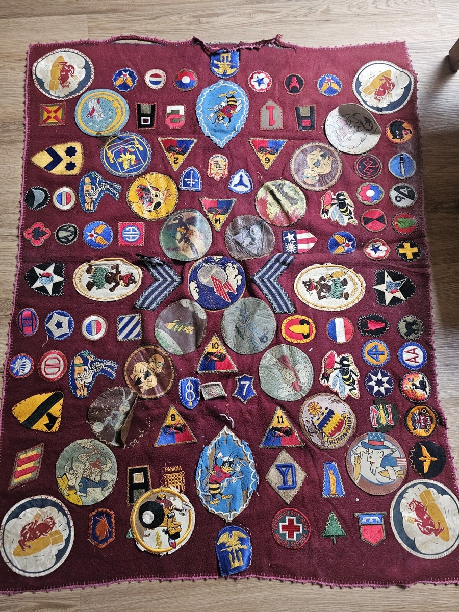 WWII US Army USAAF Bomber Squadron Patch Blanket Collection 1 Of A