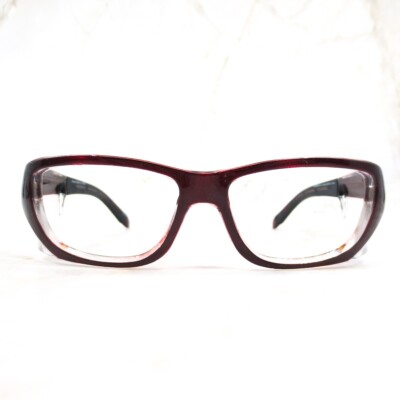 SafeVision Uverse Eyeglasses Frame SVZ87-2 Mens Wine Red Wrap Full Rim 54-17-131