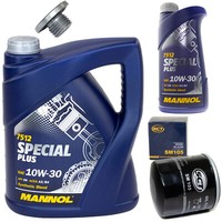 MotoröL Set 10W-30 6 Liter + ÖLfilter Sm 105 + Schraube FüR Opel Omega Astra 1.7