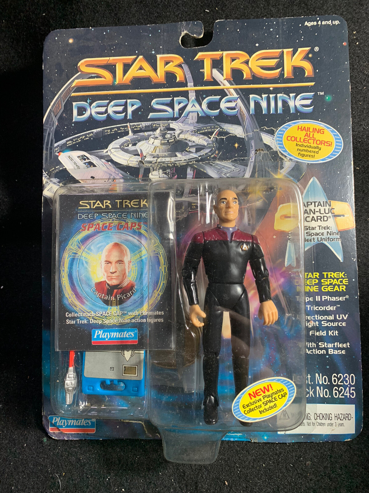 Star Trek DS9 Captain Jean-Luc Picard. Playmates Toys. USED Vintage. PLZ READ