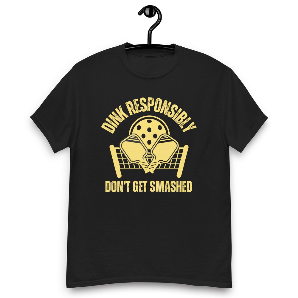 Pickleball Shirt Men (not for women) Dink Responsibly,Funny Pickleball Shirt