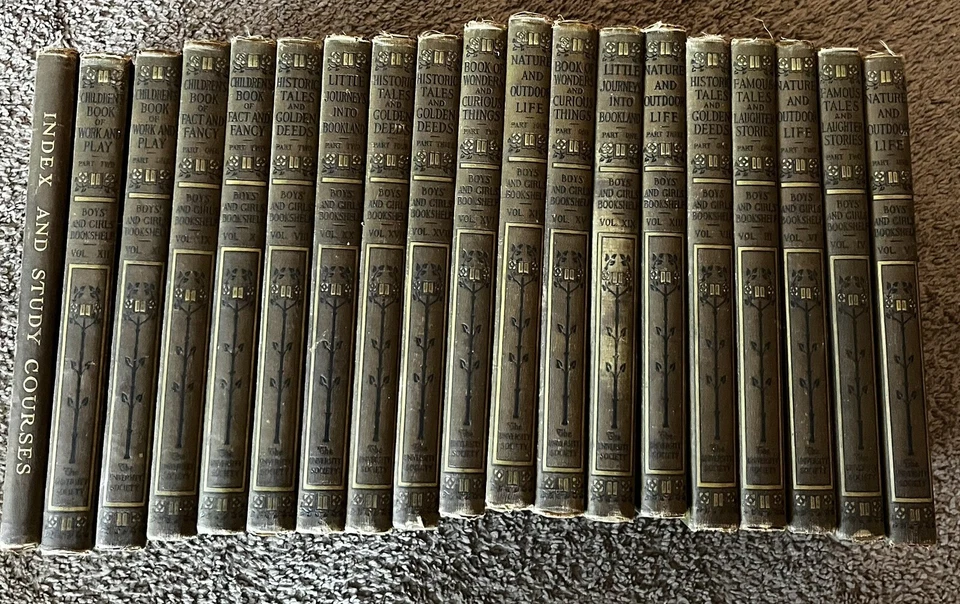 1912 Boys and Girls Bookshelf 19 Vintage HC Books Illustrated - Image 2 of 4