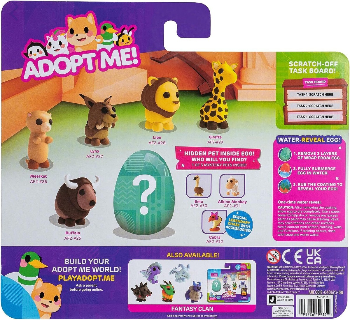 Adopt Me! AME0018 Multipack Animal Life-Hidden Top Online Game-Fun