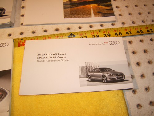 Audi 2010 S5 A5 Manual del propietario OEM 1 juego de 4 folletos, papel y negro Audi 1 bolsa - Imagen 12 de 12