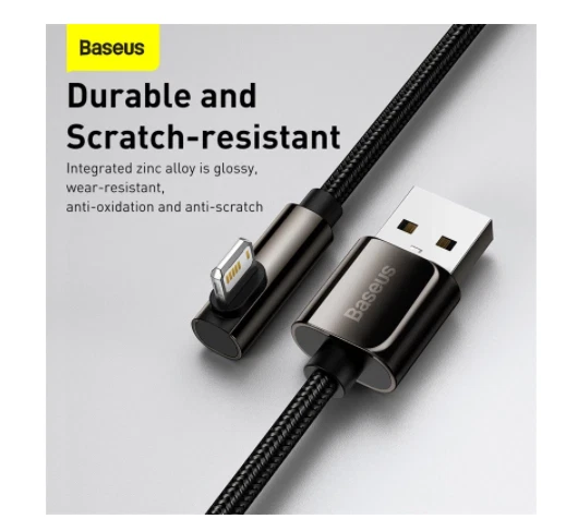 Baseus Mobile Games Gaming Strong Angled Connector Cable Charger For iPhone - Image 3 of 4