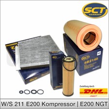 Mercedes-Benz E-Klasse W211 S211 E200 Kompressor NGT Inspektionspaket Filterset