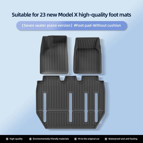 Per Tesla Model X 2023-24 TPE 3D tappetino rivestimento bagagliaio guida a sinistra - Foto 36 di 36