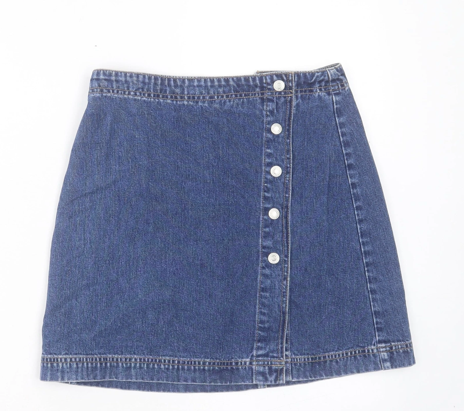 Gap Womens Blue Cotton Blend A-Line Skirt Size W26 in
