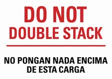 Do Not Double Stack  | Laminated Vinyl Decal Sticker Label