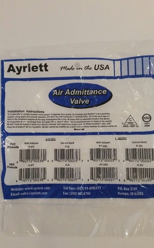 Air Admittance Valve 1-1/2" - 2" Adapter - 第 4/5 張圖片