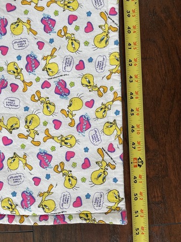 VTG 90s 1993 Warner Bros Looney Tunes Tweety Bird Baby Blanket Crib Quilt 51X41 - Picture 3 of 12