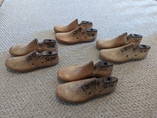 Four pairs of vintage child size wooden shoe last molds-all are 13  D