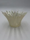 Vintage Lavorazione Arte (Italy) Murano Glass Vase with Petal Shaped Rim