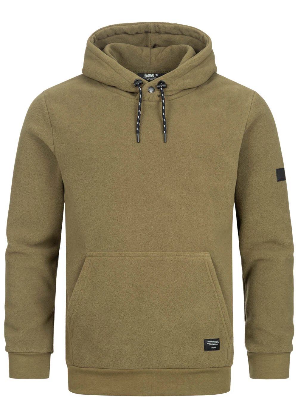 SACAI Felpa con cappuccio uomo Indicode neo orsacchiotto in pile pullover borsa per canguro corda 2 toni