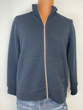 Sketchers Med "hoodless Hoodie" Blue /gray Jacket Rose Gold Zip