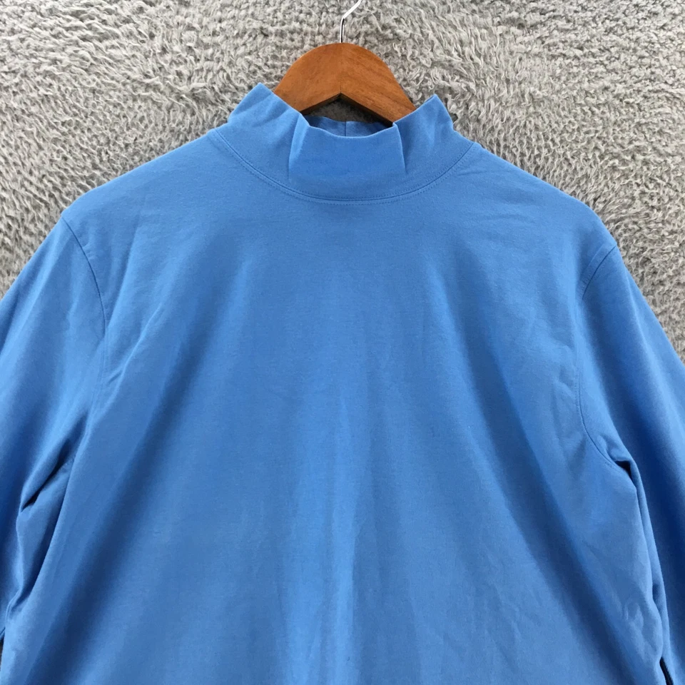 Sudadera Pullover Talbots Cuello Simulado Mujer X Azul Manga Larga Mezcla Algodón Foto 2 de 4