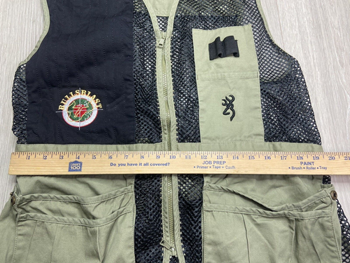 Browning Vest Men Large Tan Black Trapper Creek Mesh Shooting Hunting Duck Birds - Picture 6 of 11