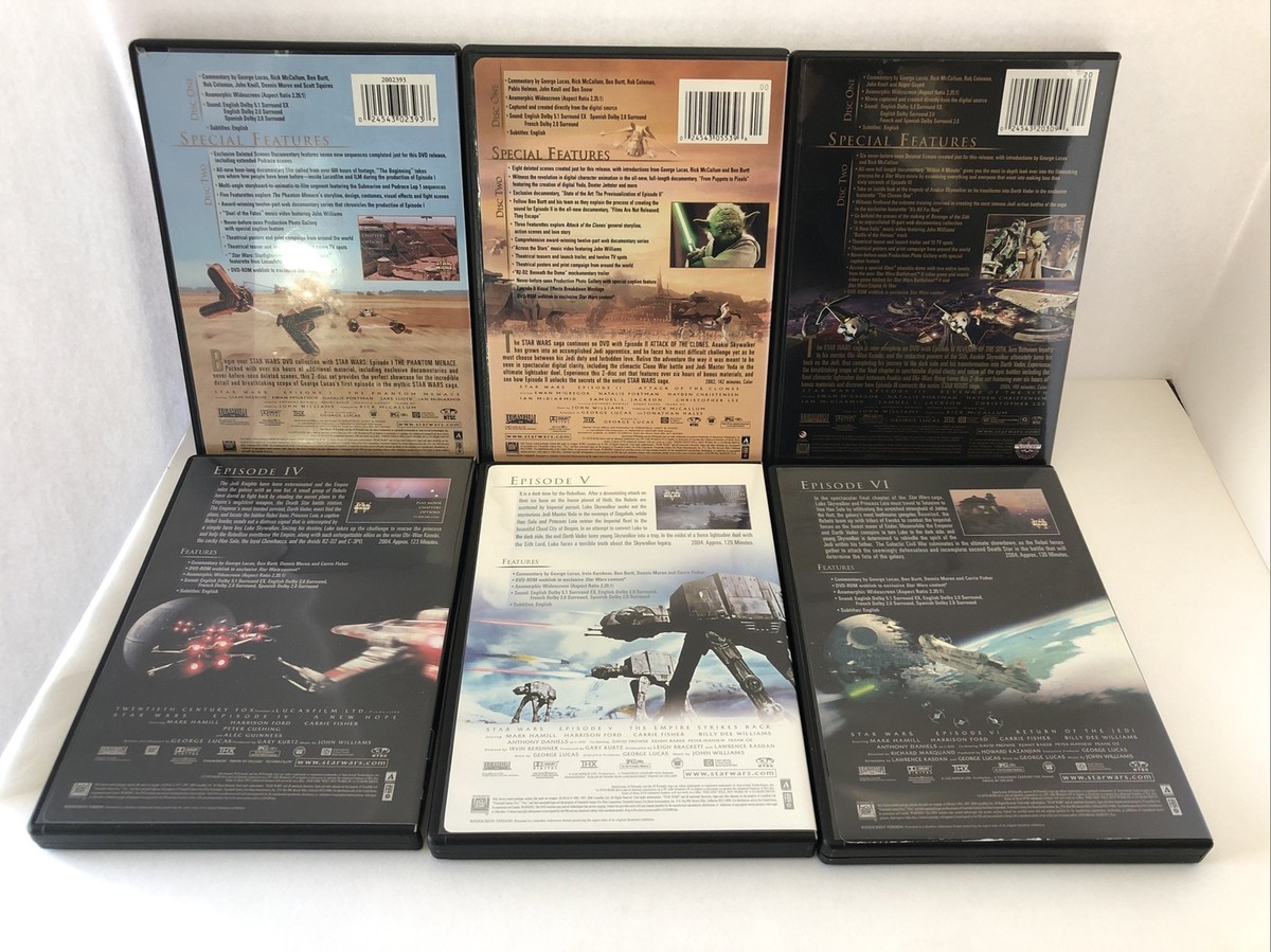 Star Wars Episodes I TO VI (DVDs) Widescreen | eBay