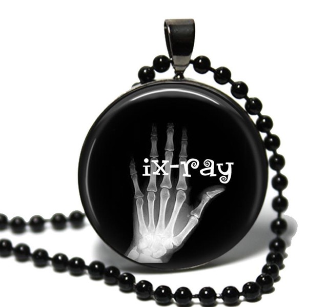 I XRAY 1" Pendant Necklace w/chain Custom Handmade Medical Profession
