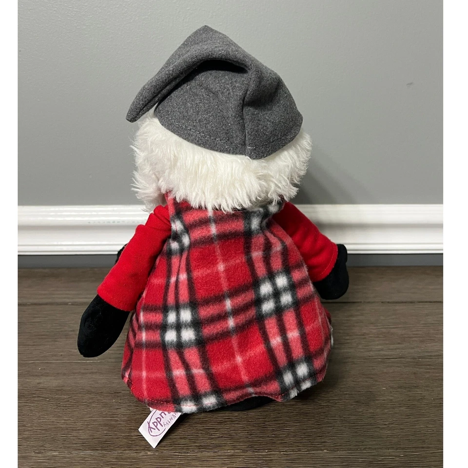 Плюшевое красное клетчатое платье Scentsy Buddy GNORDY the Gnome для рождественских праздников - Изображение 3 из 4