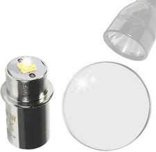 HQRP Glaslinse Und 3W LED Glühbirne Für Maglite 3-4-5-6 D/C Zell Taschenlampen