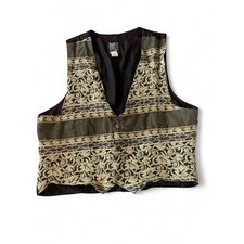 Vintage Attitudes Vest XL 100 Cotton Men's Button Down