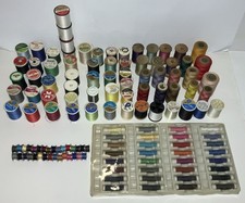 Sewing Thread Lot of 60 Spools Most are Vintage - Some Wooden