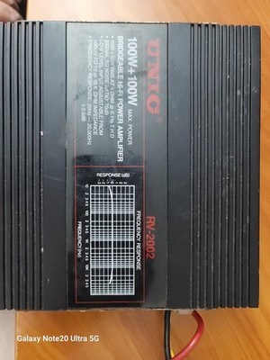 Vintage UNIC Rv-2002 100w Stereo 2ch Bridgeable Amplifier TESTED-WORKS Great