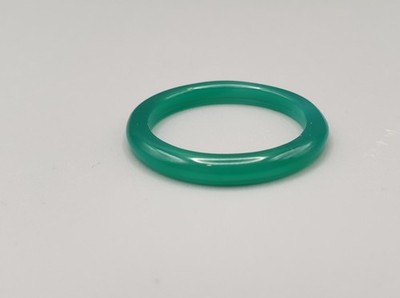 Massiver Naturstein-Ring mit echtem Edelstein Steinart unbestimmt (Jade / Achat)