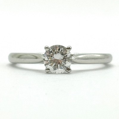 Cartier Ring Solitaire Natural Diamond 0.35ct Platinum 2337809