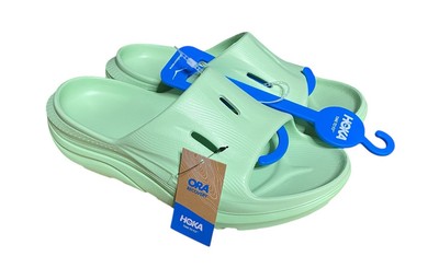 Hoka Ora Recovery 3 Comfort Slip On Slide Sandals Mint Green Womens 11 Mens 9
