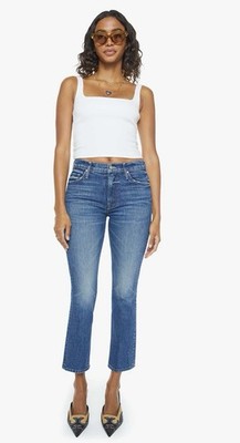 NWT Mother Sz 26 The Insider Ankle Bootcut Jeans Where The Sun Dont Shine $258