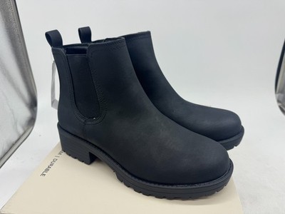 Buffalo David Bitton Anna Chelsea Boots Women's Black Leather Side Zip - 9