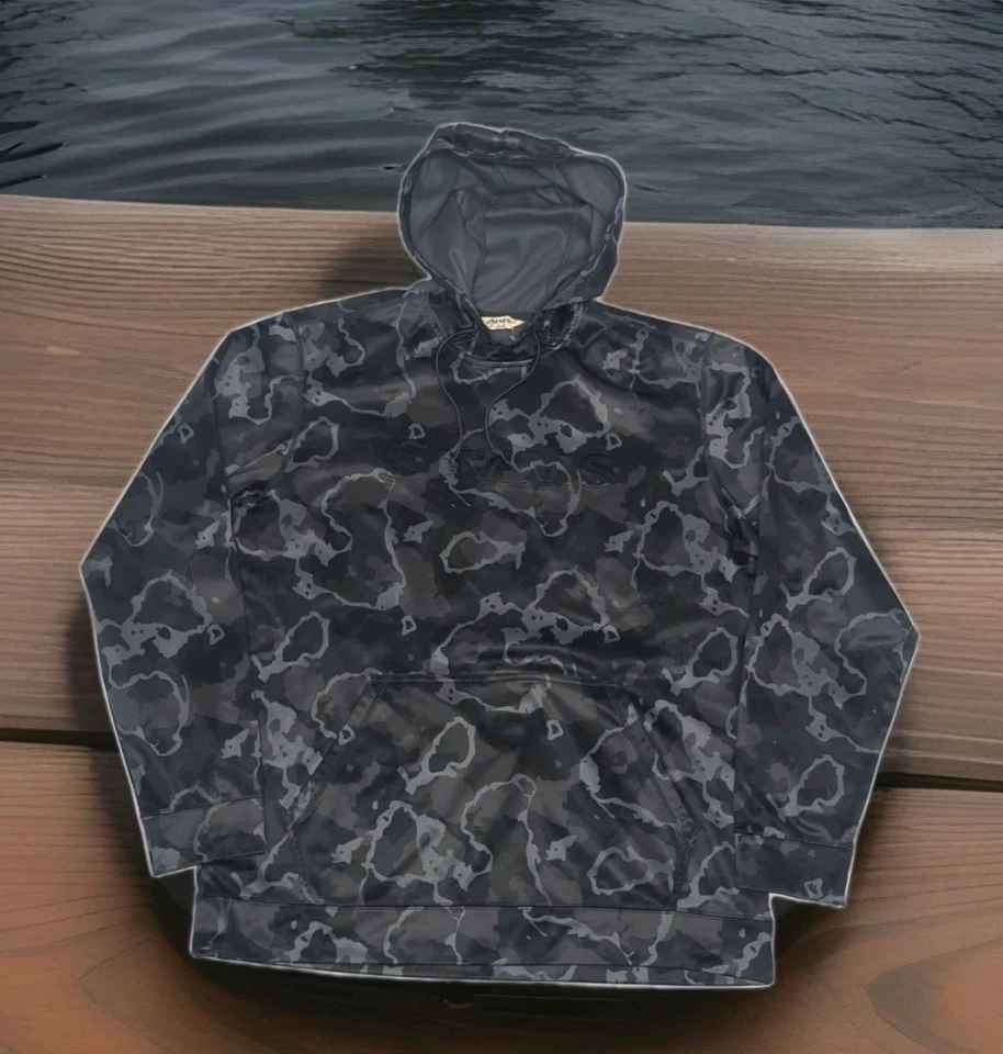 Sudadera con Capucha de Pesca Simms Challenger Para Hombres Grande Regimiento Camuflaje Pullover Log Foto 4 de 4