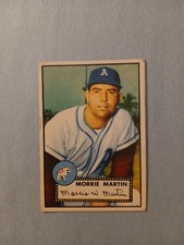 1952 Topps Morrie Martin rookie baseball card #131. rookie card picture