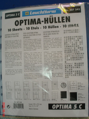 Kunststoffhüllen Optima 5 C  transparent 5er Einteilung