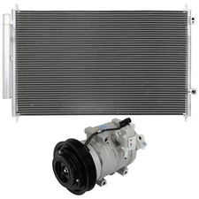 AC Condenser & AC Compressor Cooling Kit For 2007-2013 Acura MDX